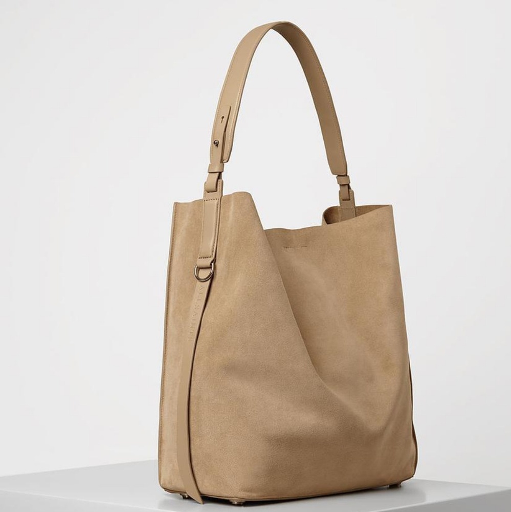 NEW All Saints Paradise suede tote bag